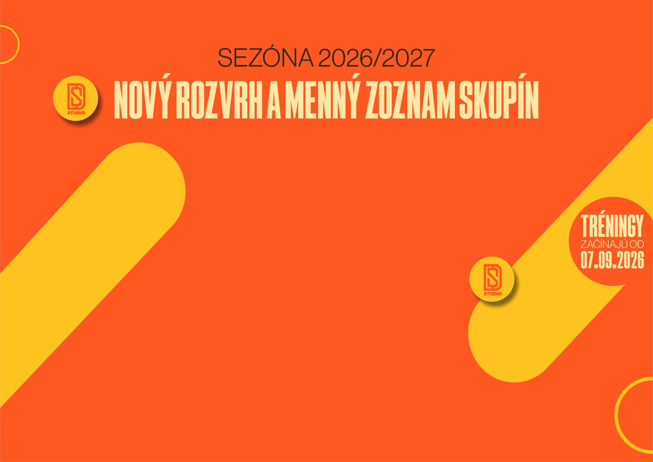 ROZDELENIE SKUPÍN A NOVÝ ROZVRH  (SEZÓNA 2026/2027)